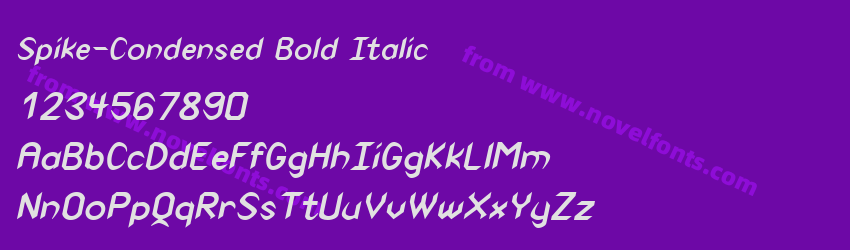 Spike-Condensed Bold ItalicPreview