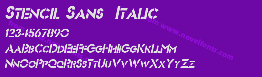 Stencil Sans  ItalicPreview