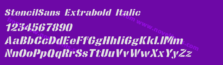 Stencil Sans Extrabold ItalicPreview