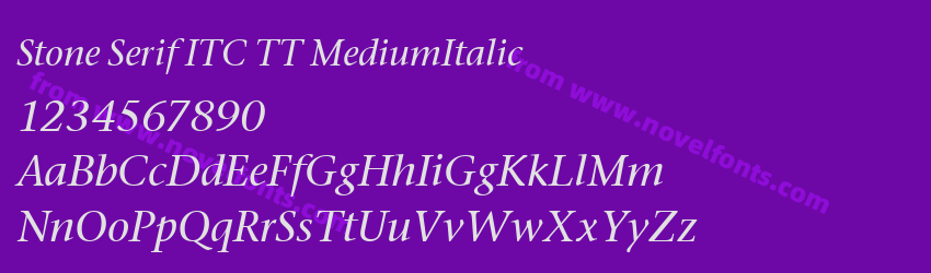 Stone Serif ITC TT MediumItalicPreview