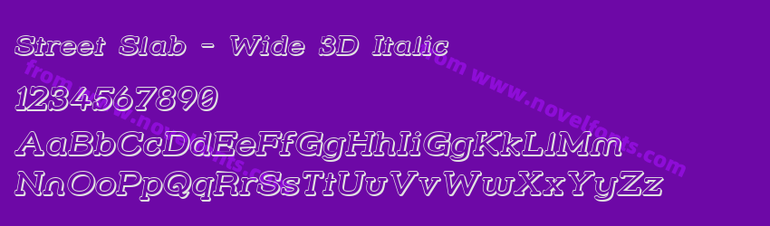 Street Slab - Wide 3D ItalicPreview