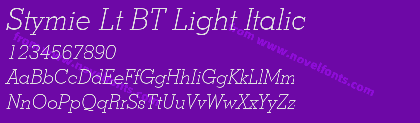 Stymie Lt BT Light ItalicPreview