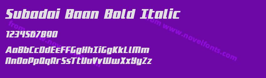 Subadai Baan Bold ItalicPreview