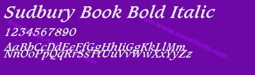 Sudbury Book Bold ItalicPreview