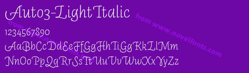 Auto3-LightItalicPreview