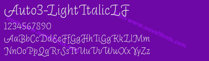 Auto3-LightItalicLFPreview