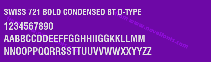 Swiss 721 Bold Condensed BT D-TypePreview