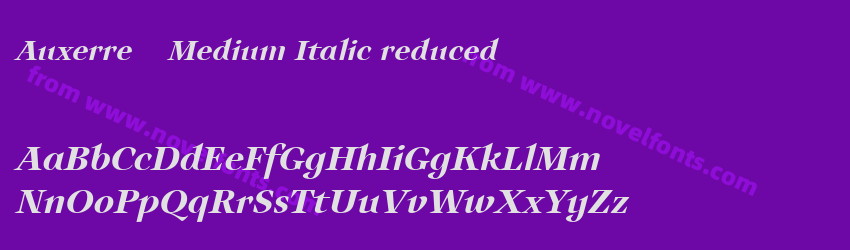 Auxerre 66 Medium Italic reducedPreview