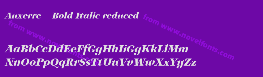 Auxerre 76 Bold Italic reducedPreview