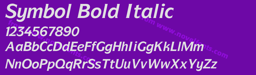 Symbol Bold ItalicPreview