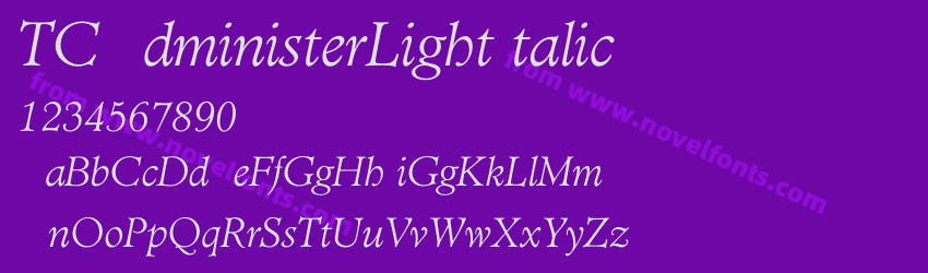 TC Administer Light ItalicPreview