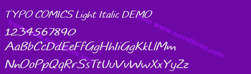 TYPO COMICS Light Italic DEMOPreview