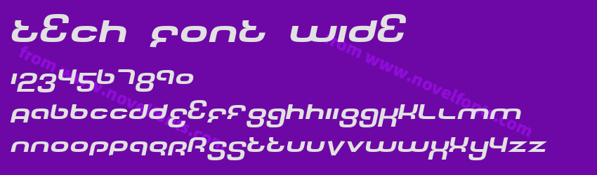 Tech Font WidePreview