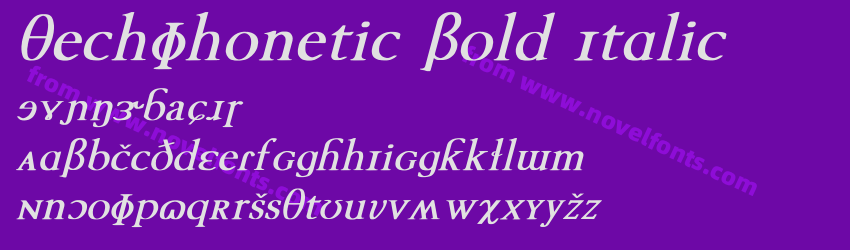 Tech Phonetic Bold ItalicPreview