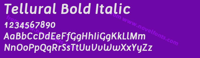 Tellural Bold ItalicPreview