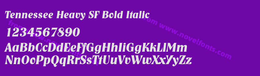 Tennessee Heavy SF Bold ItalicPreview