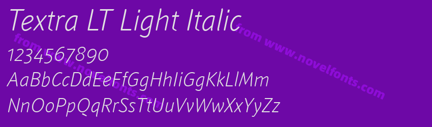 Textra LT Light ItalicPreview