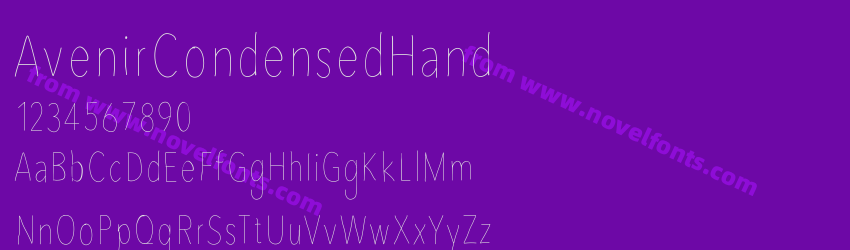 AvenirCondensedHandPreview