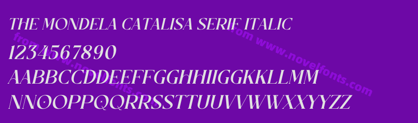 The Mondela Catalisa Serif ItalicPreview