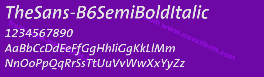 The Sans B6 Semibold ItalicPreview