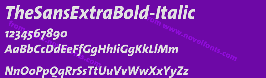 The Sans Extra Bold ItalicPreview