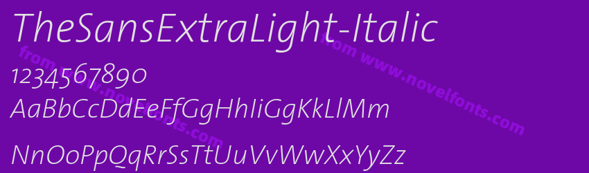 The Sans Extra Light ItalicPreview