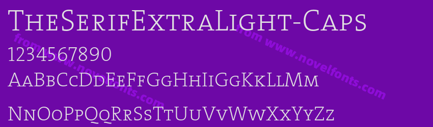 The Serif Extra Light CapsPreview