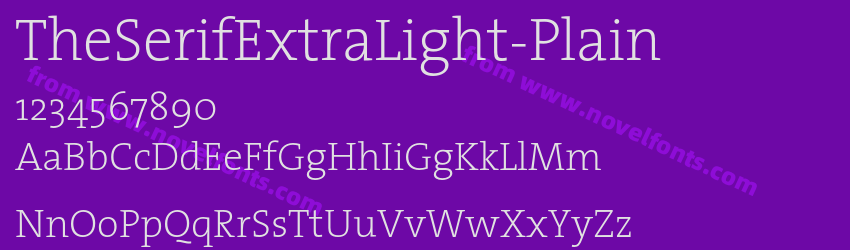 The Serif Extra Light PlainPreview