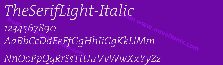 The Serif Light ItalicPreview