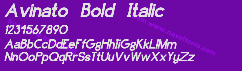 Avinato Bold ItalicPreview