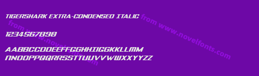 Tigershark Extra Condensed ItalicPreview