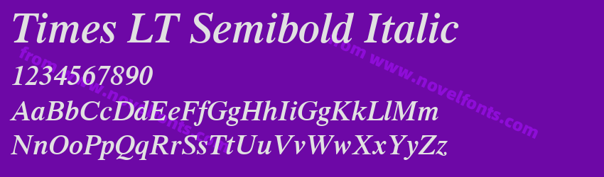 Times LT Semibold ItalicPreview