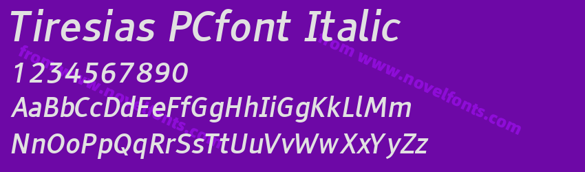 Tiresias PCfont ItalicPreview