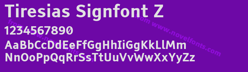 Tiresias Signfont ZPreview