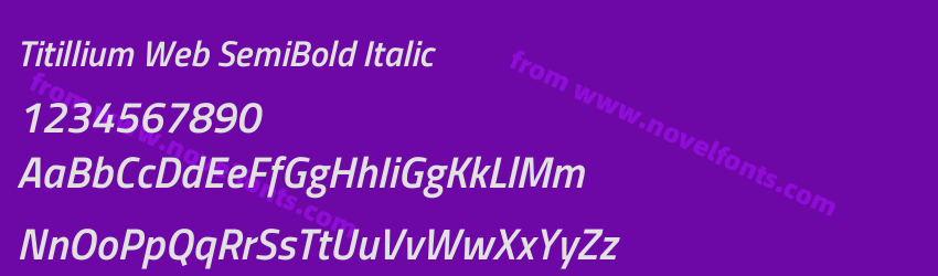 Titillium Web SemiBold ItalicPreview