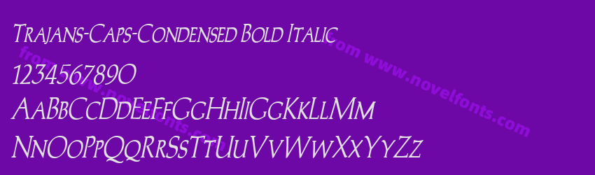 Trajans Caps Condensed Bold ItalicPreview