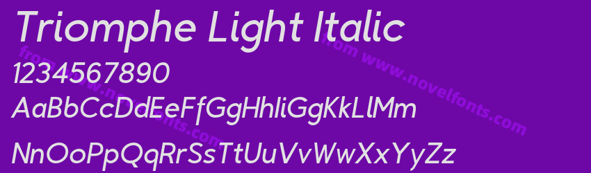 Triomphe Light ItalicPreview