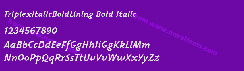 TriplexItalicBoldLining Bold ItalicPreview