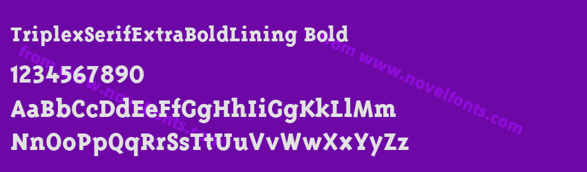 Triplex Serif Extra Bold Lining BoldPreview