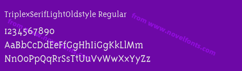 Triplex Serif Light Oldstyle RegularPreview