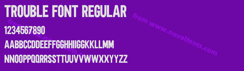 Trouble Font RegularPreview