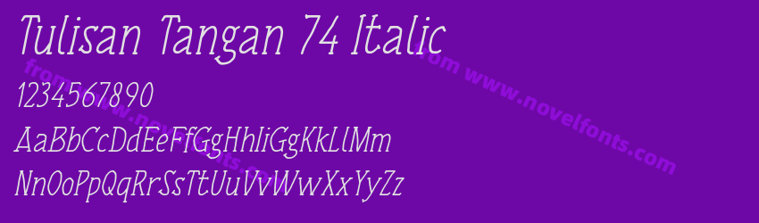 Tulisan Tangan 74 ItalicPreview