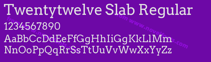 Twentytwelve Slab RegularPreview