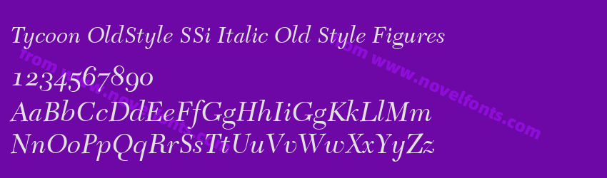 Tycoon OldStyle SSi Italic Old Style FiguresPreview