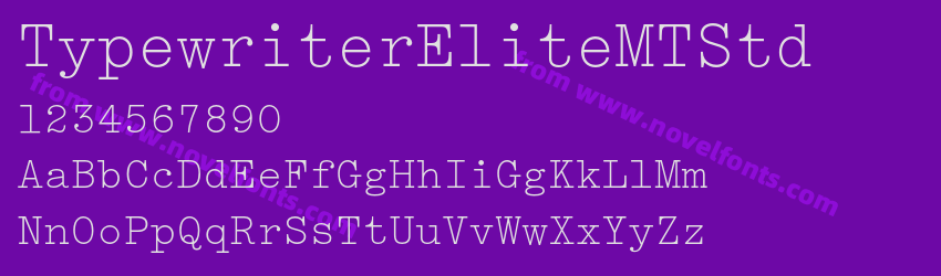 Typewriter EliteMT StdPreview