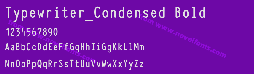 Typewriter_Condensed BoldPreview