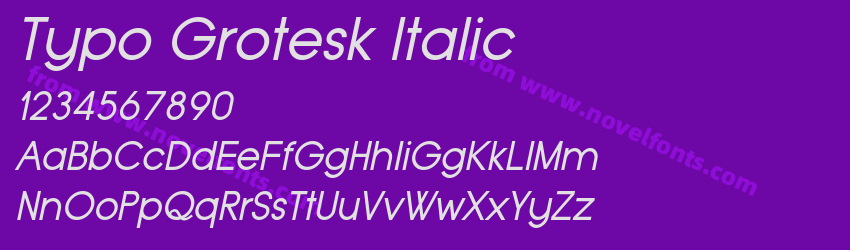 Typo Grotesk ItalicPreview