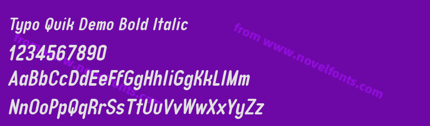 Typo Quik Demo Bold ItalicPreview