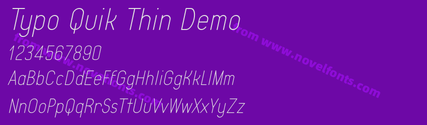 Typo Quik Thin DemoPreview