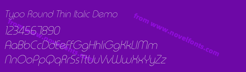 Typo Round Thin Italic DemoPreview